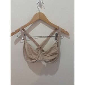 Simone Perele Caresse 3D Plunge Bra Nude Beige 32F Convertible Straps